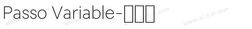 Passo Variable字体转换 Passo Variable字体转换